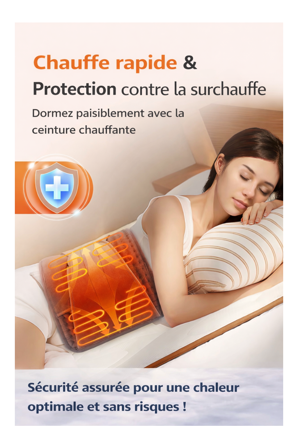 Ceinture chauffante électrique intelligente pour soulager les douleurs menstruelles, lavable, avec minuterie, pour le ventre et l'abdomen - supermarchand