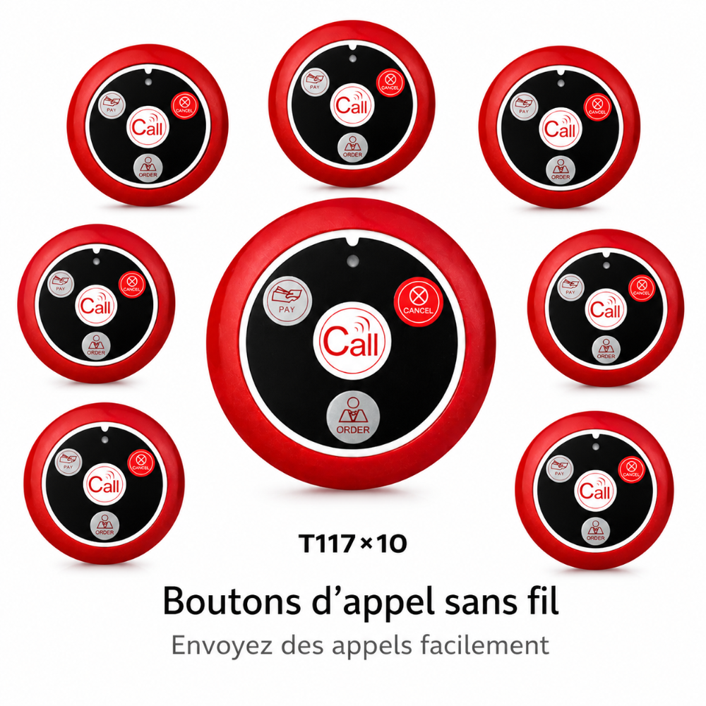 système d'appel intelligent pour serveur, dispositif de commande de restaurant -SuperMarchand